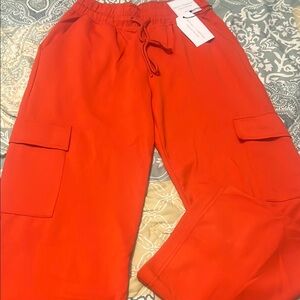 Vibrant Orange Women's Cargo Pants